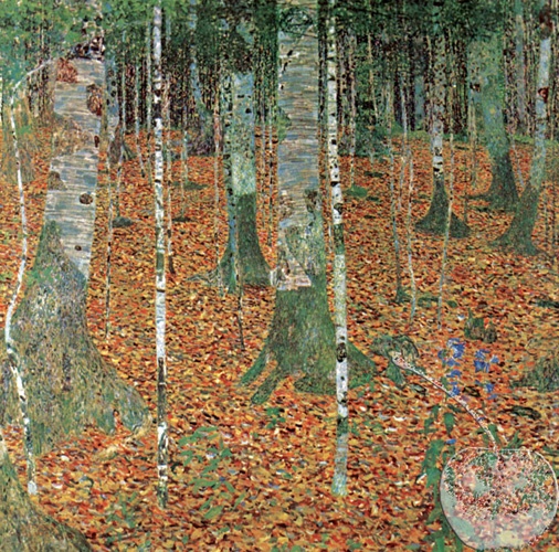 Brzozowy las - Gustav Klimt (A)