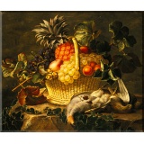 Martwa natura z owocami i zwierzyną - J. L. Jensen (B)